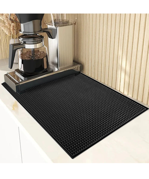 Tapis Absorbeur Pour Machine à Café - Caoutchouc Antidérapant 50x60 Cm