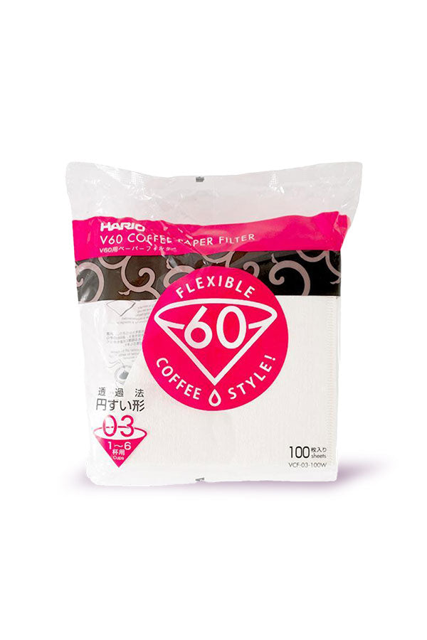 Hario V60 Lot de 40 filtres à café en papier naturel Taille 03 Hario V60 Lot de 40 filtres à café en papier naturel Taille 03